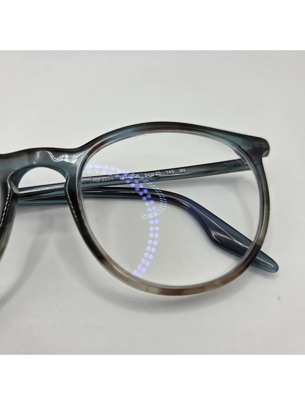 Ray-Ban RB 2204 Green Blue Striped 54/20/145 Gradient 1394GK Glasses Frames